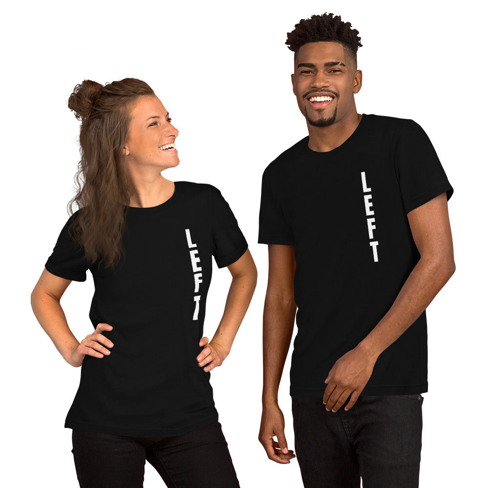 The Left VeroTee.  Soft, comfy, warm and happy to be shared!  Short-Sleeve Unisex T-Shirt