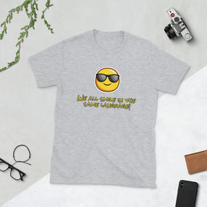 Happy DAY! We all smile in the same language! Except the French ;-) Comfortable, Short-Sleeve Unisex T-Shirt-breaths, moves and lasts! Pick a color! Or 3!